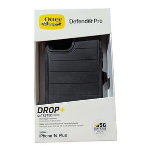 J2. Otterbox Defender Pro Series Holster Case For Apple iPhone 14 Plus - Black